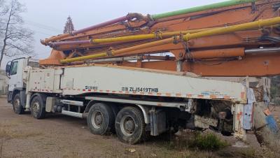 China Zoomlion 63M Used Concrete Pump Truck With Scania Chassis With Model 2013 for sale