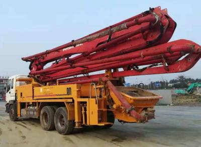 China Diesel Gebruikte de Concrete Pompvrachtwagen 37M van Putzmeister 4 Boom287kw Macht Te koop