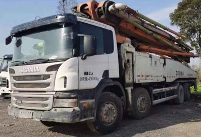 China Zoomlion utilizó el camión concreto de la bomba del auge 56 metros con el modelo de Scania en venta