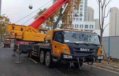 China Sany Used Boom Truck Crane , 75 Ton Lorry Crane STC50S Straight Arm for sale