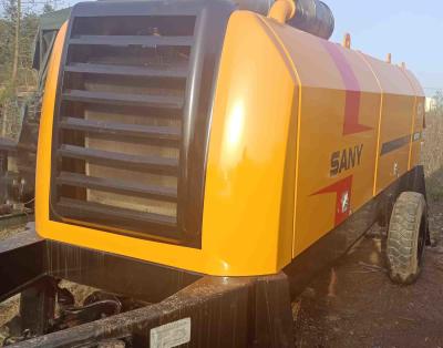 China Yellow Used Sany Trailer Mounted Concrete Pump 180KW HBT8018C for sale