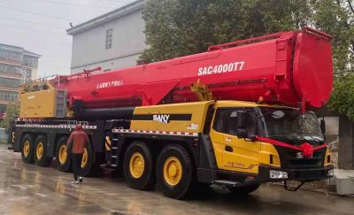 중국 새니 SAC4000T7 사용된 트럭 크레인 400T 용량 80 킬로미터 / Ｈ 주행 속도 판매용