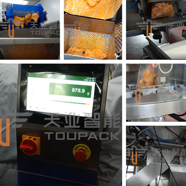 TO-U Weighing and Packaging Machine test material demonstration