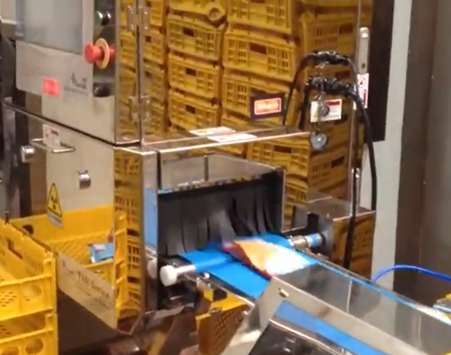 Custom installation of metal detector in food production line