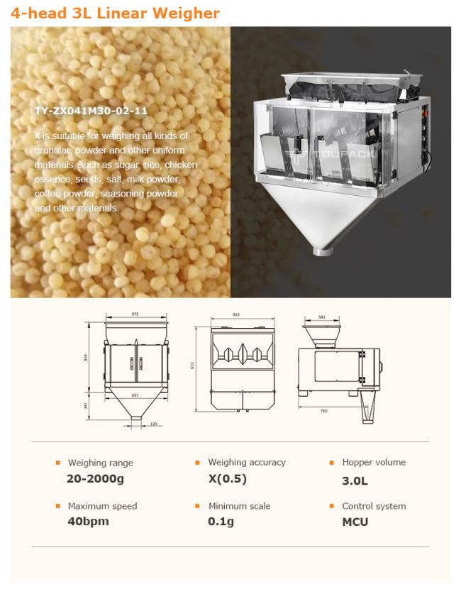 Machine in operation with product flow