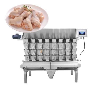 China 8 Heads 3 Layers Combination Multihead Weigher Packaging Machine For Chicken Nuggets for sale
