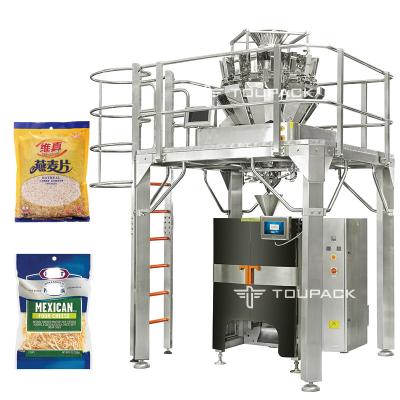 China Mussarela automática impermeável máquina de embalagem Shredded do queijo com a máquina de enchimento da farinha de aveia do pesador de Multihead à venda
