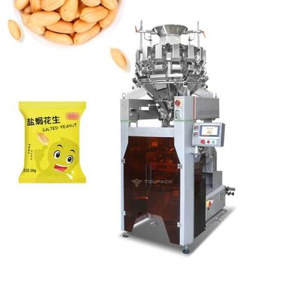 China SS304 Fried Peanut Snacks Back Seal Bagging Machine With Multihead Weigher for sale