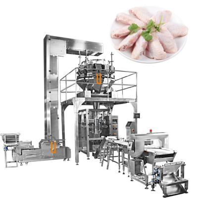 China VFFS Vertical Weighing Filling Machine Frozen Food Broiler Wing Chicken Leg Duck Neck Packing Machine for sale