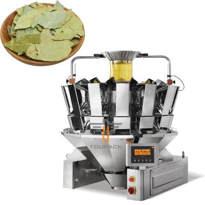 China Full Automatic Vertical Weighing Packing Machine For Dry Tea Leaves Bay Leaf With 14 Head Multihead Weigher for sale