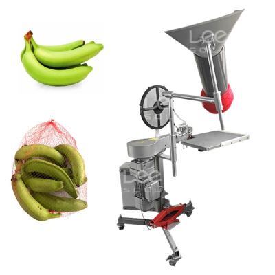 China Semi Auto Banana Carrot Packing Machine For Mesh Net Bag Weighting Counting Netting Clipping for sale