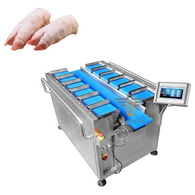 China Automatic Belt Type Multihead Combination Weigher Check Weigher Machine For Pig'S Feet for sale