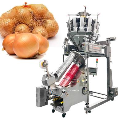 China Automatic Potato Mesh Bag Clipping Packing Machine Net Bag Packing Machine For Fruits Vegetable for sale