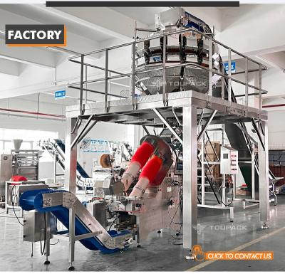 Cina Linea di imballaggio per sacchi industriali a maglia di patate con sacchetto di riempimento automatico per pesatrici e inseritore di tag in vendita