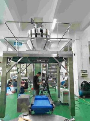 China El PLC controla el pesador de la combinación de las cabezas SS304 14 para los dados cocinados del pollo en venta
