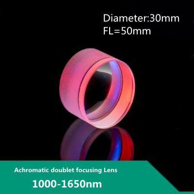 China Achromatic Doublet Laser Focusing Lens Dia 30mm FL 50mm SWIR 1000-1650nmAR for sale