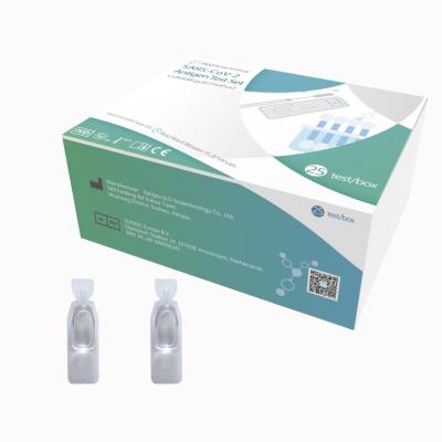 Chine Essai/boîte nasopharyngaux rapides de l'écouvillon 25 de l'essai SARS-CoV-2 d'antigène d'autotest de la CE à vendre