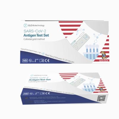 China iiLO CE Kit de teste rápido de esfregaço de antígeno nasofaríngeo 1 teste/caixa à venda