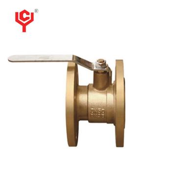 China O manual 2 a maneira de bronze da bola 2 da válvula de porta da polegada flangeou para o líquido à venda