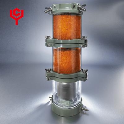 China Flange Connection Orange Silica Gel Breather Dehydrating Transformer Type L for sale