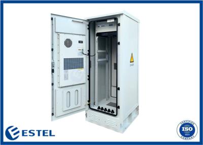 China IP55 Waterproof Outdoor Telecom Cabinet 32U 19 Inch Two Doors 1500W Air Conditioner 150W/K Heat Exchanger for sale