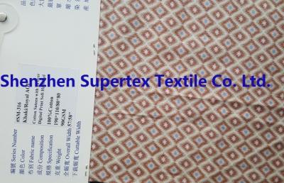 China La camisa de los hombres peinó completamente la impresión Handfeel suave 90GSM de Digitaces de la tela del satén de algodón 80S en venta