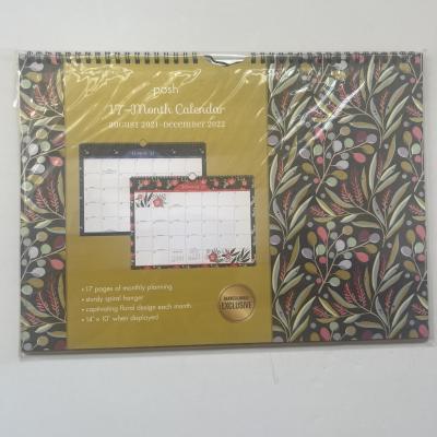 China Hanger Wall Calendar Printing Services Wire O Binding Large Pad Calendar Printing for sale