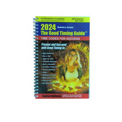 China 2024 la Guía del buen momento Impresión de diarios personalizados con cubiertas de color completo cosidas por Smyth en venta