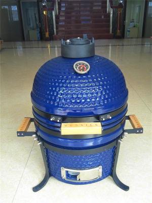 China Blauer SGS des lasierenden Anstrichs keramischer Grill 15 Zoll Kamado zu verkaufen