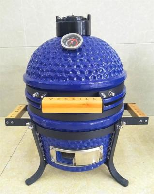 China Charcoal Blue Kitchenware 12.5 Inch SGS Small Ceramic BBQ for sale