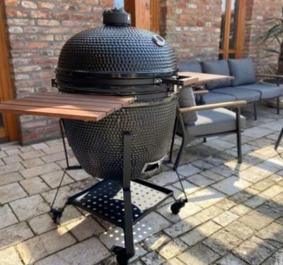 China Black Ceramic 27 Inch Charcoal Grill , SGS Kamado Charcoal Grill for sale