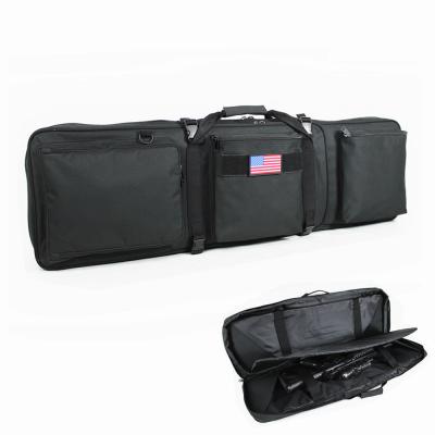 China 600D Polyester Tactical Gun Bag Custom Black 42 Double Rifle Bag for sale