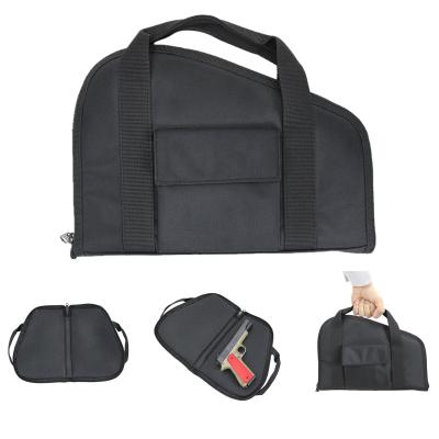 China 900D Polyester Waterproof Soft Pistol Case With Carrying Handle And Accessories Pocket for sale