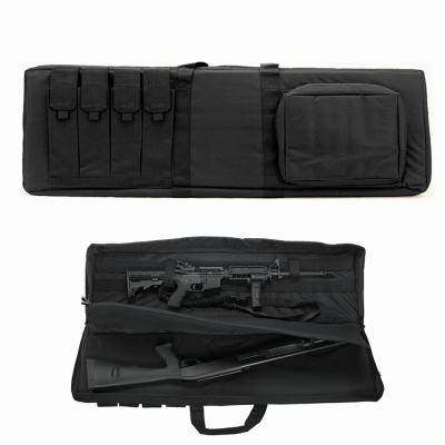 China OEM ODM Double Gun Case with 4 Magazine Holders & Padded Front Pocket for sale