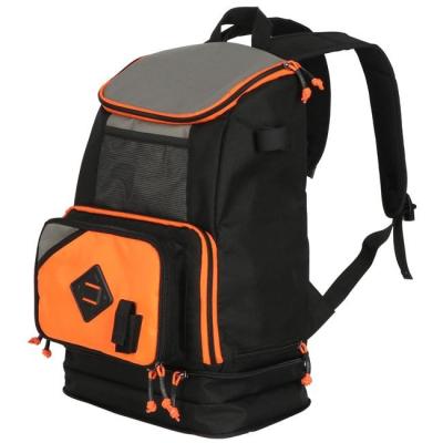 China Orange Fishing Tackle Backpack Holds 3 Medium Boxes Bag Cooler Ice Chest Rod Holder for sale
