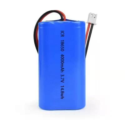 China batería de litio recargable 4000mah, paquete de la batería li-ion de 18650 2P 3.7V en venta