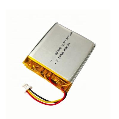 China 553640 Rechargeable Lithium Ion Battery Pack 3.7V Li Ion Polymer Battery for sale