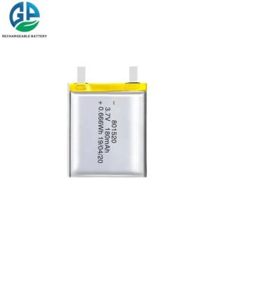 China Rechargeable Li Ion Polymer Battery 3.7V 450mah 801520 1S 2S 3S KC Approved for sale