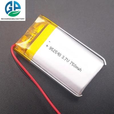 Chine 952540 Lithium Ion Polymer Battery Pack 750mah 25c Lithium Polymer Lipo Battery 3.7v à vendre