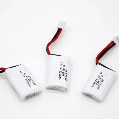 China 851724 Rechargeable Lipo Li Ion Polymer Battery 3.7V 220mAh 0.814Wh 20C for sale