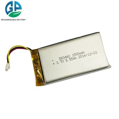 China Bateria de polímero Lipo de alta temperatura recarregável de 300ma LP583460 de alta capacidade 3.7V para dispositivos digitais à venda