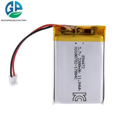 China 894472 3.7v  3200mah Rechargeable Li Ion Battery Pack For Drone for sale