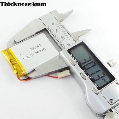 China 3.7v 300mah Lithium Polymer Battery Pack 303040 Lp303040 for sale