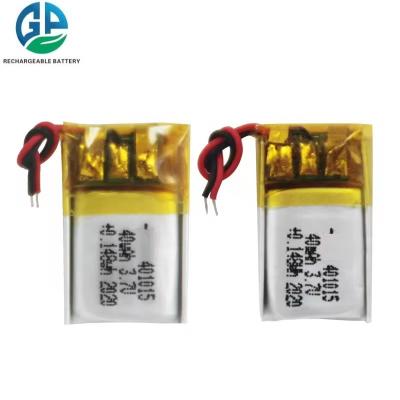 China Small Battery with pcb and connector in stock Li Polymer 3.7 V Battery 401015 25mAh 40mAh Lipo Battery à venda