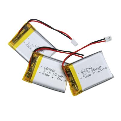 Chine RoHS 603040 3,7 batterie au lithium médicale de batterie de volt 650mah à vendre