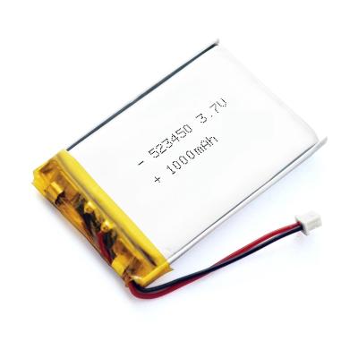China 523450 3.7 V 1000mah Lithium Polymer Lipo Rechargeable Battery for sale