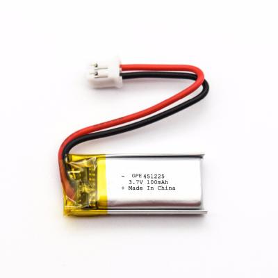 China 3.7 V 90mah Lipo Battery 401225 Lithium Polymer Battery Pack for sale