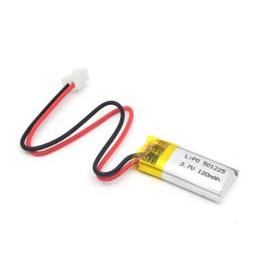 China Small 3.7v 120mah Lipo 501225 Lithium Polymer Battery Pack for sale