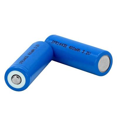 China Lithium Phosphate LiFePO4 Size 14430 Rechargeable Solar Battery 3.2 V 400mah for sale