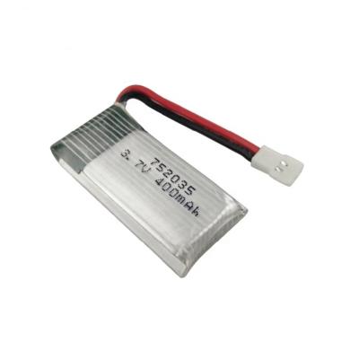 China High Discharge Rate 752035 3.7V 400mAh Drone Battery Pack for sale